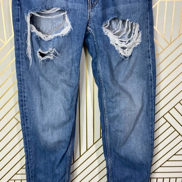 AllSaints AprilJeans Mid-Rise‎ Distressed Ripped Medium Wash Blue Size US 24 - Picture 5 of 12